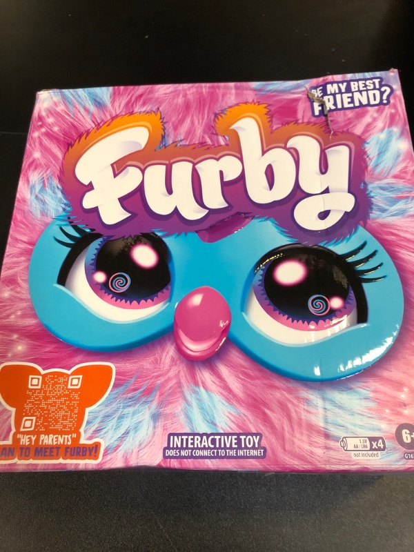 Photo 2 of Furby Cotton Candy, 15 Fashion Accessories, Interactive Plush Toys for 6 Year Old Girls & Boys & Up, Voice Activated Animatronic, Pink & Blue