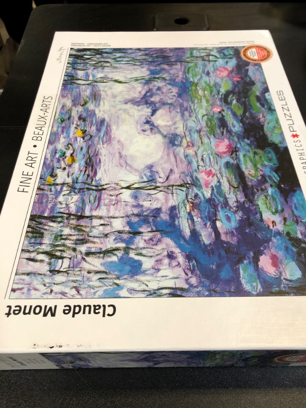 Photo 2 of EuroGraphics Waterlilies by Claude Monet 1000 Piece Puzzle