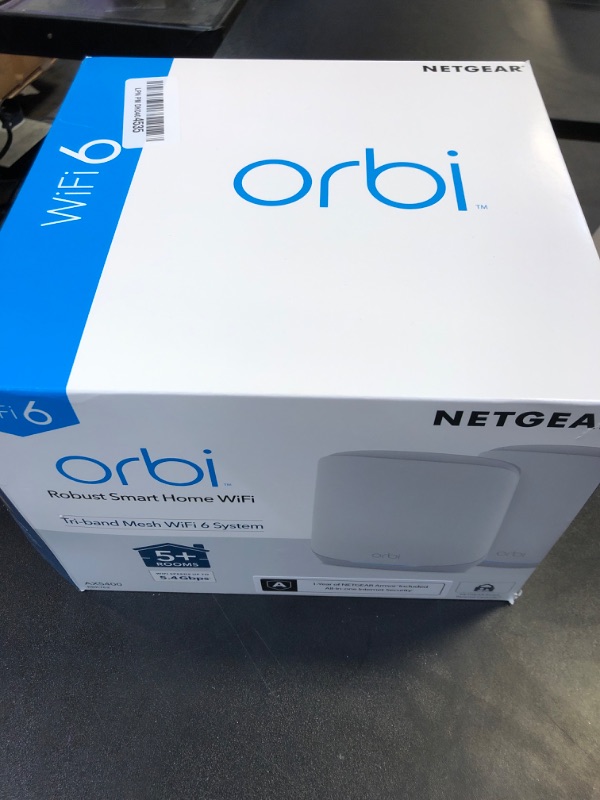 Photo 2 of NETGEAR Orbi Whole Home Tri-Band Mesh WiFi 6 System (RBK762S) – Router With 1 Satellite Extender - Coverage up to 5,000 sq. ft, 75 Devices – Free Armor Security - AX5400 802.11ax (up to 5.4Gbps)