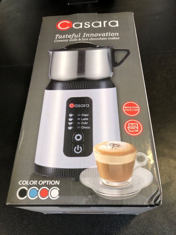 Photo 2 of Casara 4-in-1 Electric Milk Steamer and Frother,27oz Stainless Steel Pitcher,Hot and Cold Foam Maker and Milk Warmer for Lattes,Cappuccinos,Macchiato