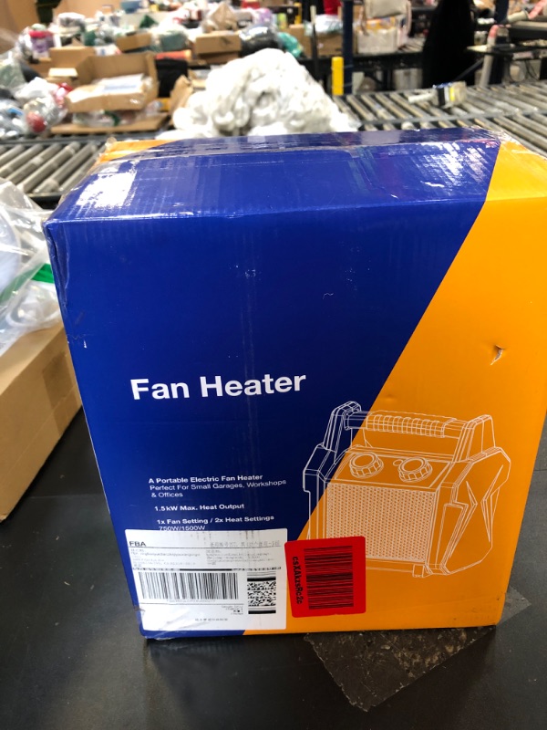 Photo 2 of Outdoor Heater for Patio - 1500W Electric Garage Heater, Overheat Protection, Fast Heat PTC Ceramic Greenhouse Heater with Long Cord, Electric Garage Heater Patio, Garage Use, Yellow