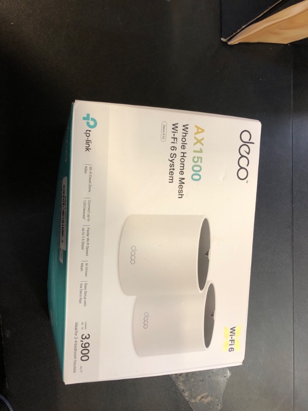 Photo 2 of TP-Link Dual-Band AX1500 WiFi 6 Mesh Wi-Fi System (Deco X15) | Replaces Routers and Extenders | Covers up to 3,900 sq.ft. | 2 Gigabit ports per unit, supports Ethernet Backhaul | 2024 Release (2-Pack)