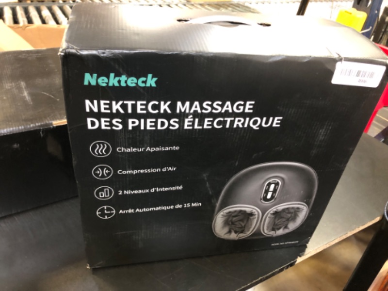 Photo 2 of Nekteck Shiatsu Foot Massager Machine with Soothing Heat, Deep Kneading Therapy, Air Compression, Improve Blood Circulation and Foot Wellness,Relax for Home or Office Use(Gray)