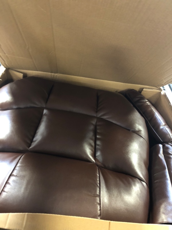 Photo 2 of incomplete-----------YITAHOME Electric Power Lift Recliner Chair for Elderly, Faux Leather Recliner Chair with Massage and Heat, Spacious Seat, USB Ports, Cup Holders, Side Pockets, Remote Control (Dark Brown)