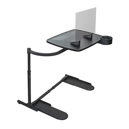 Photo 1 of Stander Wonder Tray, Adjustable Swivel Table, Extra-Large Computer Stand, Couch Desk & Gaming Bench, TV-Trays for Eating on Couches, Chairs, Recliners with Laptop Wedges and Cup Holder, XL, Black