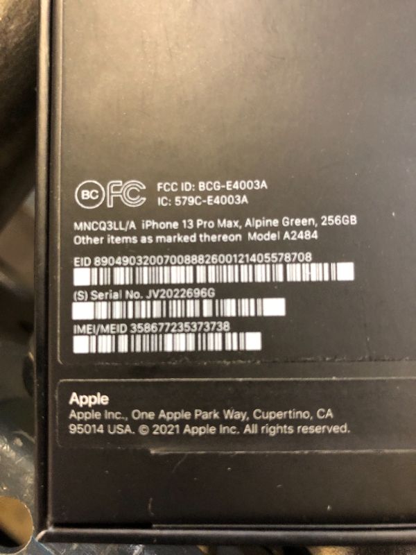 Photo 3 of Apple iPhone 13 Pro Max (256 GB, Alpine Green) [Locked] + Carrier Subscription