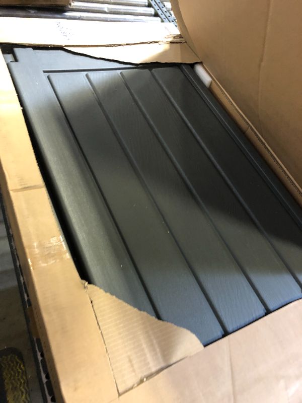 Photo 1 of YITAHOME Extra Large Outdoor Horizontal Storage Shed, 4.5x4ft Resin Tool Sheds w/o Shelf, Easy to Assemble Waterproof Storage for Trash Cans, Garden Tools, Lawn Mower, Lockable, Dark Gray