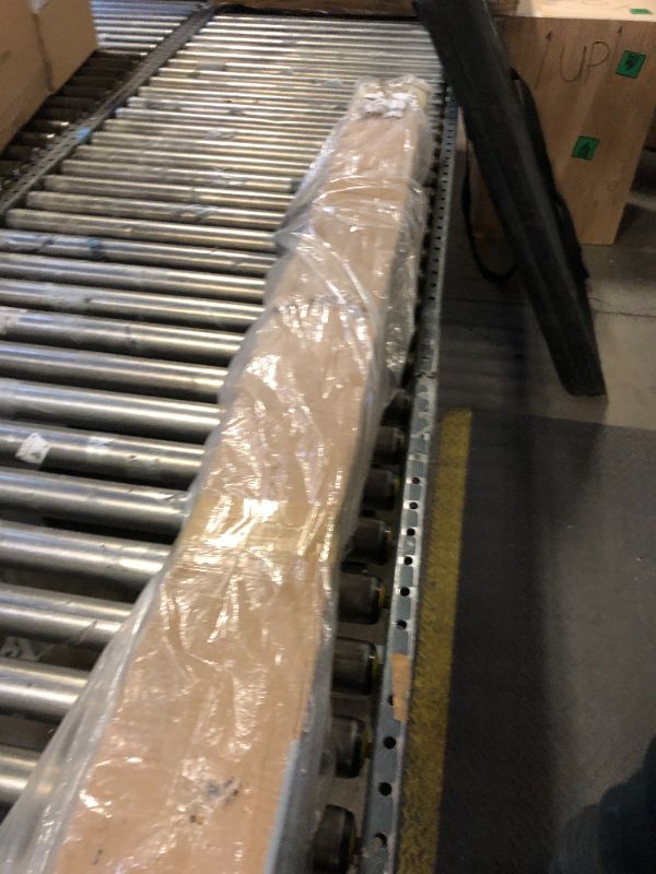 Photo 1 of DIYHD 96" Unfinished Pine Wood Sliding Library Ladder with Metal Step Rolling Ladder