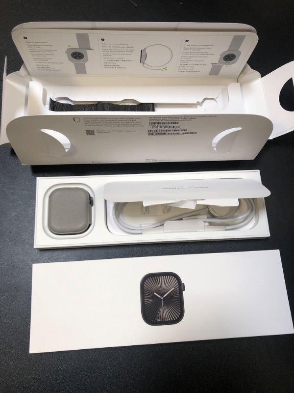 Photo 3 of Apple Watch Series 10 [GPS + Cellular 46mm case] Smartwatch with Slate Titanium Case with Slate Milanese Loop - S/M. Fitness Tracker, ECG App, Always-On Retina Display, Carbon Neutral