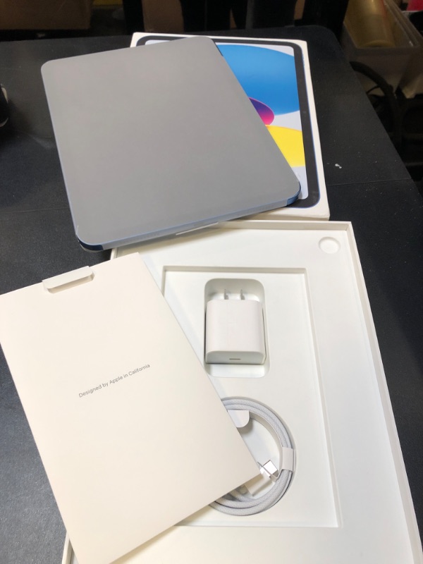 Photo 2 of Apple iPad (10th Generation): with A14 Bionic chip, 10.9-inch Liquid Retina Display, 64GB, Wi-Fi 6, 12MP front/12MP Back Camera, Touch ID, All-Day Battery Life – Blue