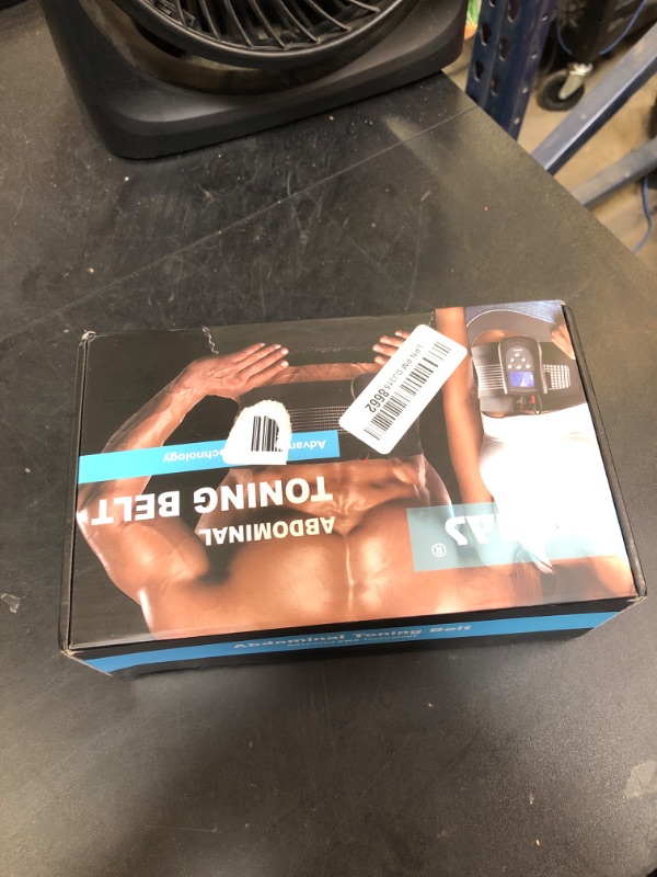 Photo 1 of DOMAS Ab Belt Abdominal Muscle Toner- Abs Stimulator with 6 Modes Electronic Abs Stimulating Belt EMS Muscle Toning Belt for Men Women Training Device for Muscles Stomach Workout Massager