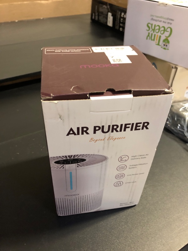 Photo 2 of Air Purifiers for Bedroom Home 430 Sq.Ft, MOOKA H13 HEPA Filter Small Portable Air Purifier with USB Cable Fragrance Sponge for Smokers Pollen Pets Dust Odors, Desktop Air Cleaner for Car RV, M01