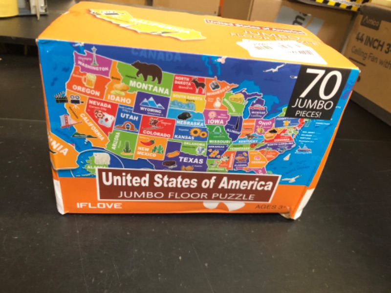 Photo 1 of Jumbo Floor Puzzle for Kids,USA Map Puzzle Jigsaw Geography Puzzles,70 Piece US Map Puzzle 50 States with Capitals,United States Puzzle for Ages 3-5,Preschool Learning Toys Gift for 4-8 Years Old