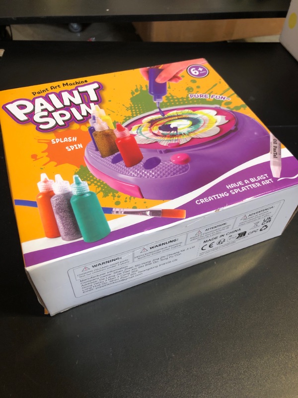 Photo 2 of Hewaurorion Paint Spin Art Machine Kit for Kids, Arts & Crafts Painting Spinner Toys Kits Sets for Boys & Girls Ages 6 7 8 9 Year Old Purple