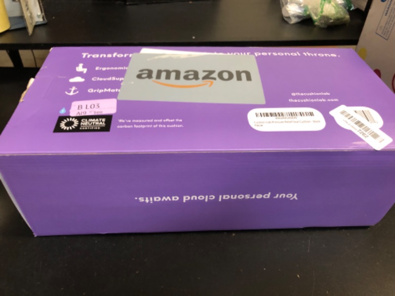 Photo 2 of Cushion Lab Patented Pressure Relief Seat Cushion for Long Sitting Hours on Office & Home Chair - Extra-Dense Memory Foam for Soft Support. Car Pad for Hip, Tailbone, Coccyx, Sciatica - Black