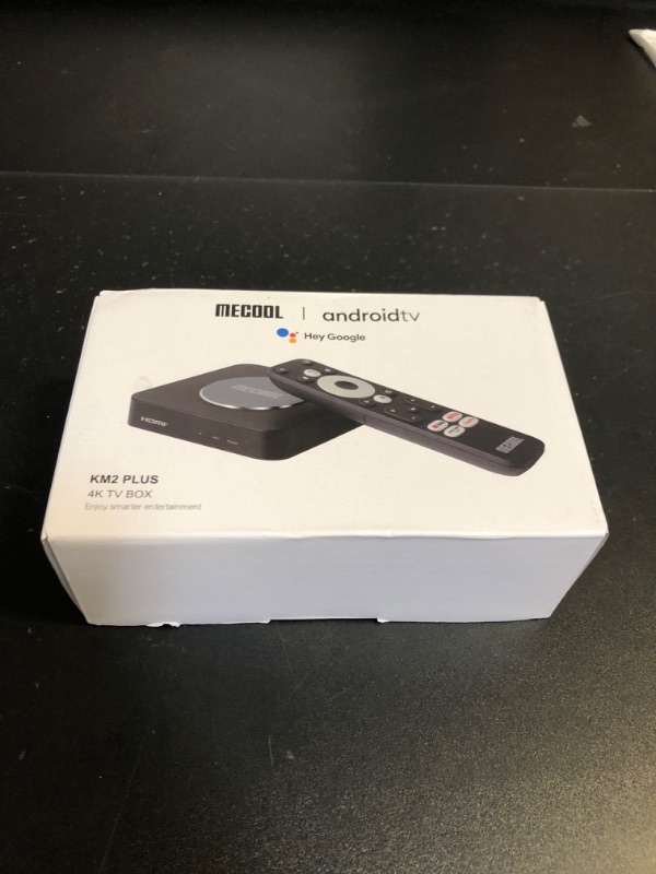 Photo 2 of Android 11.0 TV Box, MECOOL KM2 Plus 2GB 16GB Smart TV Box with Netflix Certified, Google Assistant Dolby Atmos, TV Box 4K Support AV1, 2.4G/5G, Ethernet, WiFi 5, BT 5.0 with Amlogic S905X4 (Black)