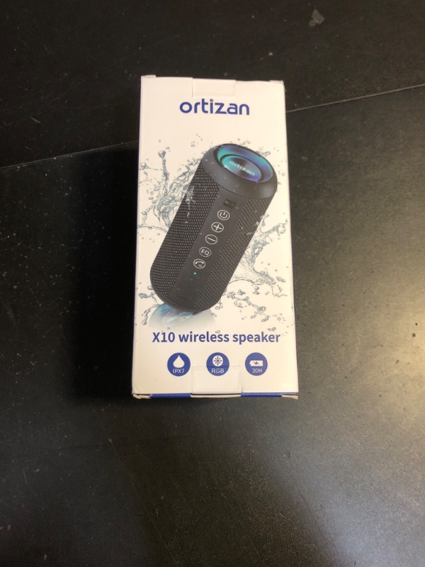 Photo 2 of Ortizan Portable Bluetooth Speakers, IPX7 Waterproof Wireless Speaker with 24W Loud Stereo Sound, Deep Bass, Bluetooth 5.3, RGB Lights, Dual Pairing, 30H Playtime for Home, Outdoor, Party