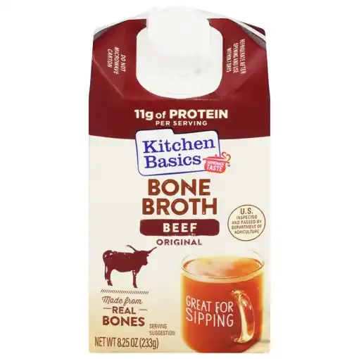 Photo 1 of ex[p date 01/2026-Kitchen Basics® Beef Bone Broth, 8.25 oz. 