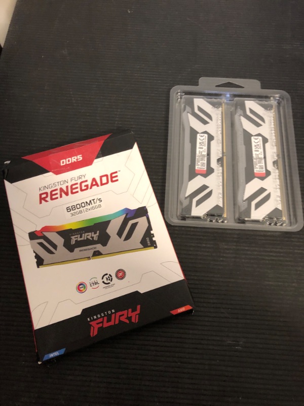 Photo 2 of Kingston FURY Renegade RGB 32GB (2x16GB) 6800MT/s DDR5 CL36 DIMM Desktop Memory (Kit of 2) | Intel XMP 3.0 | Infrared Sync Technology | Overclocking Stability | KF568C36RSAK2-32