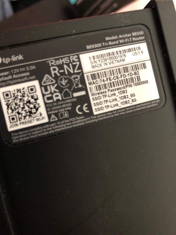 Photo 3 of TP-Link Tri-Band BE9300 WiFi 7 Router Archer BE550 6-Stream 9.2Gbps Full 2.5G Ports 6 Internal Antennas Covers Up to 2,000 Sq. Ft. Add Easy-Mesh Device for Extended Coverage VPN Support