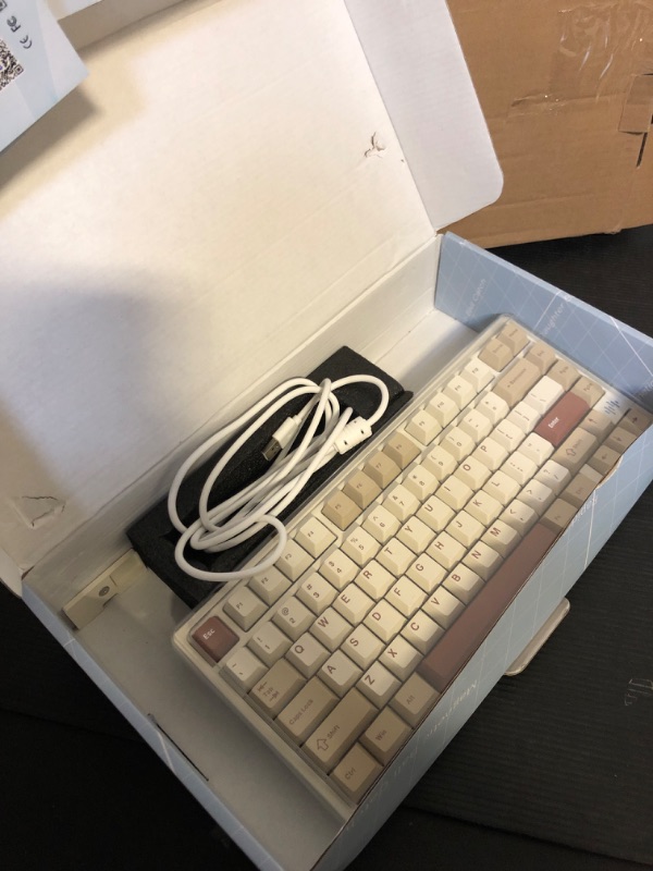 Photo 1 of Womier RD75 Pro 75% Keyboard, Quick Release Wireless Aluminum Gaming Keyboard, QMK/VIA Tri-Mode Mechanical Keyboard Custom Hot Swappable with RGB Creamy for Windows/Mac/PC-Milk White