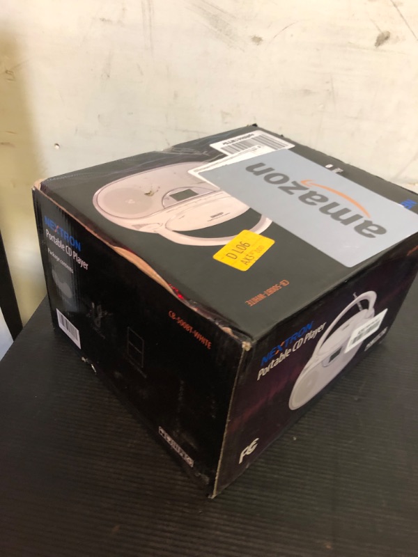 Photo 1 of Nextron Portable Stereo CD Player Boombox with AM/FM Radio, Bluetooth, USB, AUX-in, Headphone Jack, CD-R/RW and MP3 CDs Compatible, Clear and Full Sound with Bass Boost, AC/Battery Operated – White