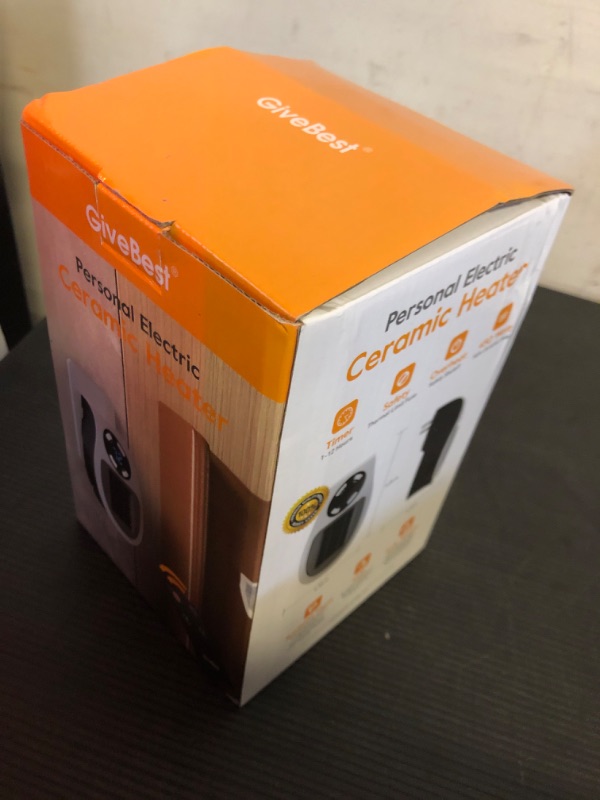 Photo 1 of GiveBest Programmable Space Heater with LED Display, Remote Wall Outlet Electric Heater with Thermostat and Timer for Home Office Bathroom Indoor Use, Small Plug in 450 Watt Heater, ETL Listed