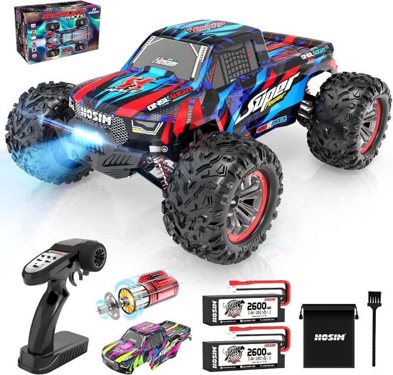 Photo 1 of Hosim 1:10 68+ KMH Brushless RC Cars for Adults, High Speed Remote Control Car Boys, 4X4 All Terrains Waterproof Off Road Hobby Grade Large Fast Racing Buggy Toy Gift Monster Trucks
