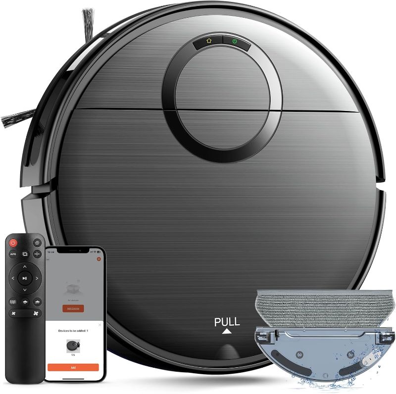 Photo 1 of MAMNV Robot Vacuum and Mop Combo, 2 in 1 Mopping Robotic Vacuum Cleaner with Schedule, Wi-Fi/App/Remote, Max Suction 2000Pa, Slim, Self-Charging, Ideal for Hard Floor, Pet Hair, Low-Pile Carpet
