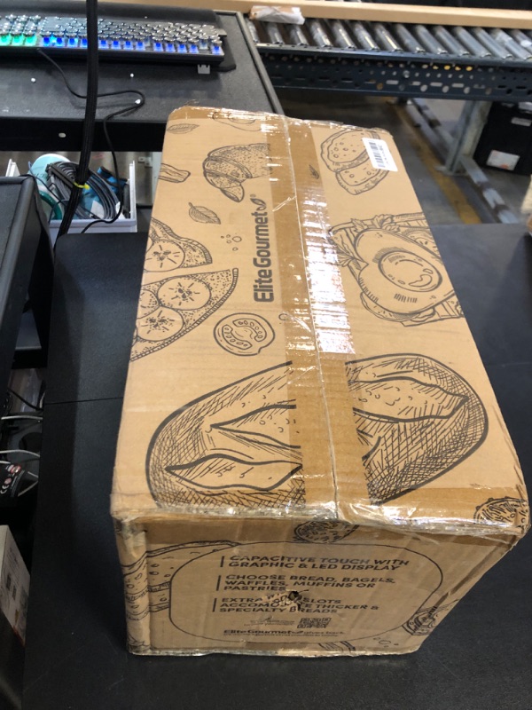 Photo 1 of Mecity 4 Slice Toaster, Long Slot Toaster With Warming Rack, Bagel/Defrost/Reheat Functions,Warming Rack, Crumb Tray, 6 Browning Settings, Extra Wide Long Slots, Stainless Steel, 1300W,Grey