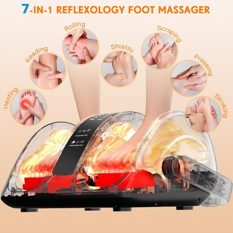 Photo 1 of CARESKYpro FSA HSA Eligible Shiatsu Foot Massager with Heat, 3-Heating for Circulation and Pain Relief, Deep Kneading Rolling for Calf-Leg-Arm Relaxation, Plantar Fasciitis, Neuropathy