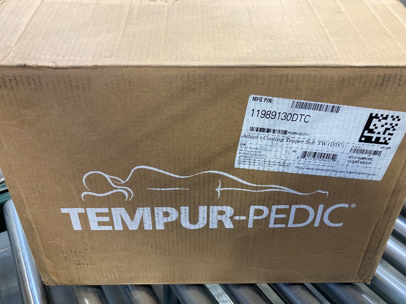 Photo 4 of Tempur-Pedic TEMPUR-Adapt + Cooling 3-Inch Twin Mattress Topper Medium Luxury Premium Foam, Washable Cover, Medium Cooling Topper,white