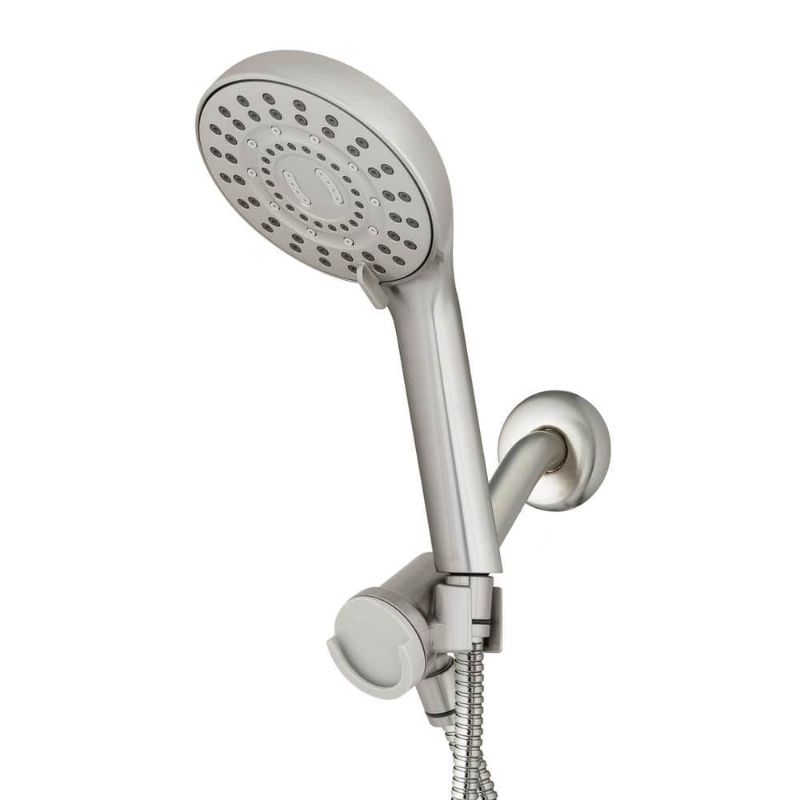 Photo 1 of 8-Spray Wall Mount Magnet Assist Multi Height Handheld Shower Head 1.8 GPM in Brushed Nickel
