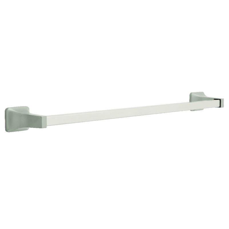 Photo 1 of Futura 24 in. Wall Mount Towel Bar Bath Hardware Accessory in Satin Nickel
