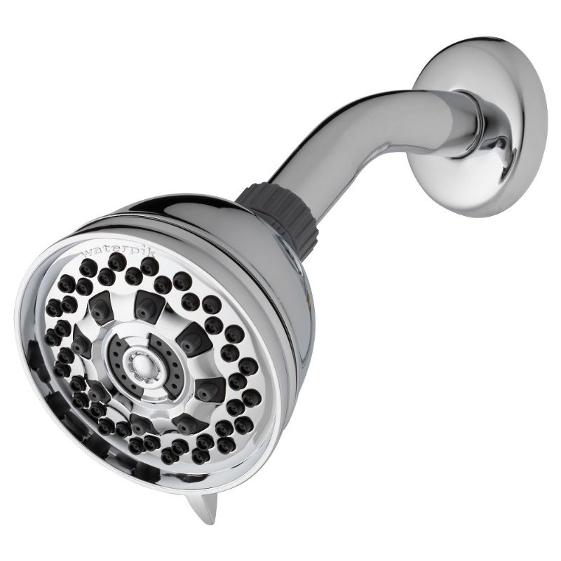 Photo 1 of 6-Spray 3.5 in. Single Wall Mount Low Flow Fixed Adjustable Shower Head in Chrome
