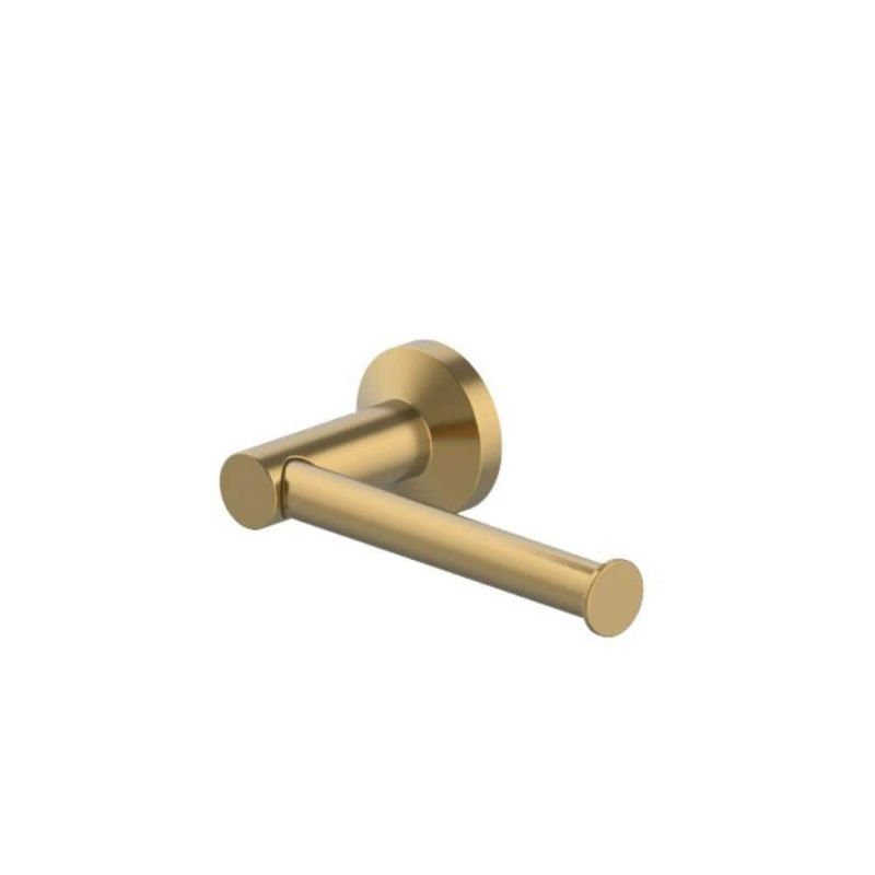 Photo 1 of Dorind Single Post Toilet Paper Holder in Matte Gold
