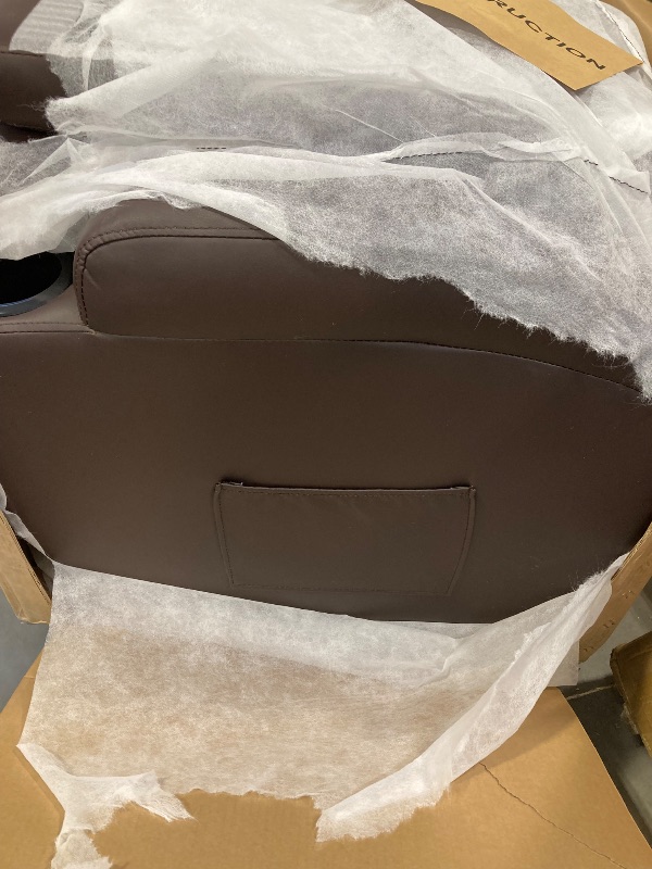 Photo 1 of Brown Leather Standard (No Motion) Recliner with Power Lift


