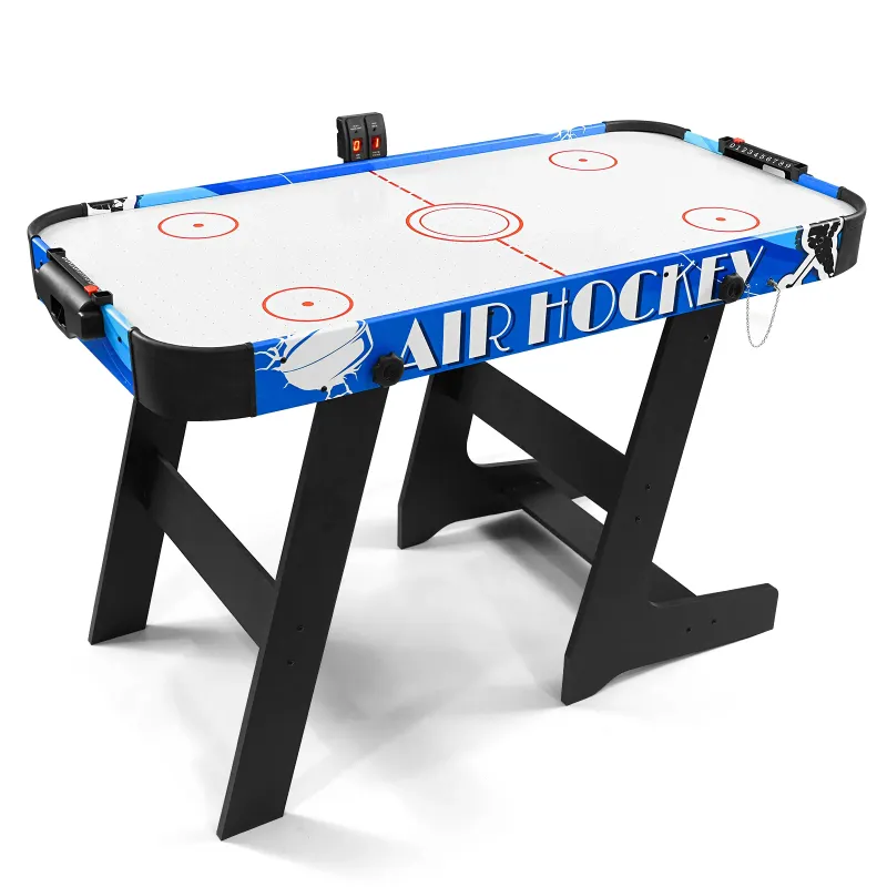 Photo 1 of Seydrey Folding Air Hockey Table for Family, LED Electronic Scoring Sports Hockey Game,Powerful 12V Motor, Hockey Table Gaming Set,