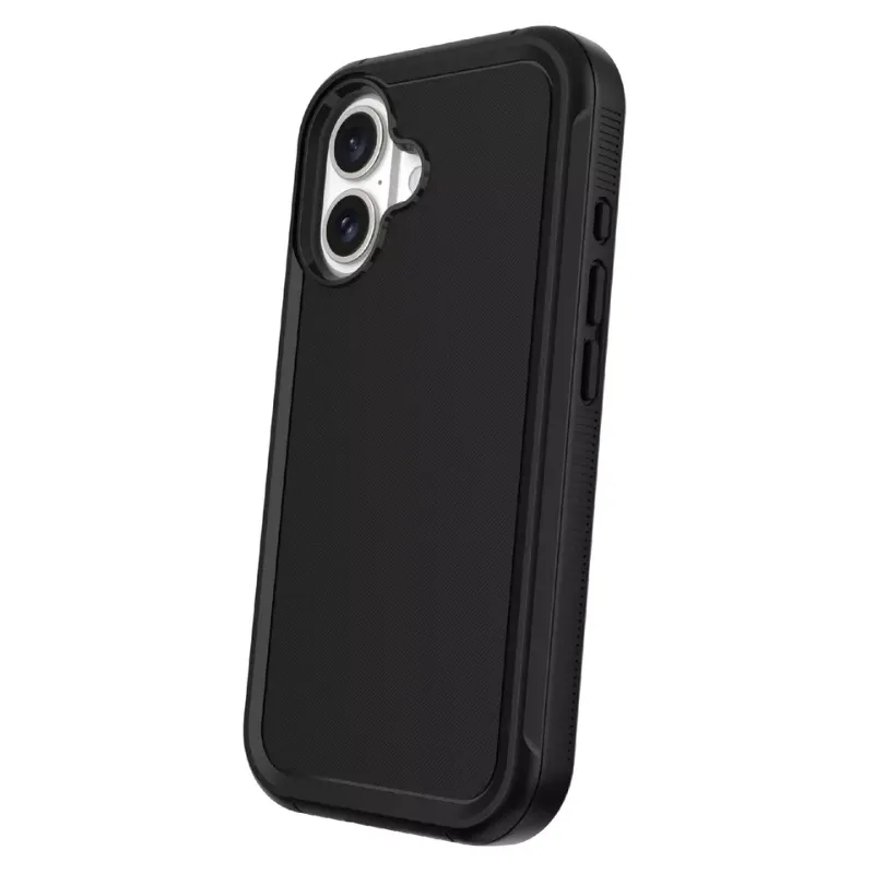 Photo 1 of Shock-Absorbent Phone Case with Holster for iPhone 16 - Black
