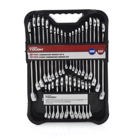 Photo 1 of HyperTough 40703 32-Piece Combination Wrench Set Metric & SAE
