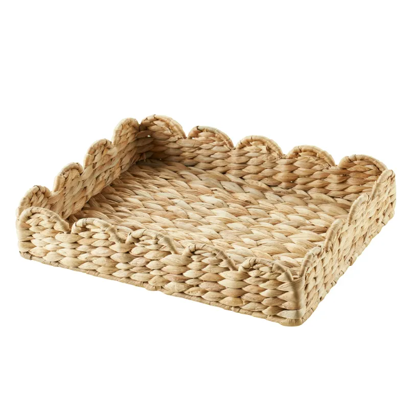 Photo 1 of Natural Woven Water Hyacinth Decorative Tray 11" x 14"