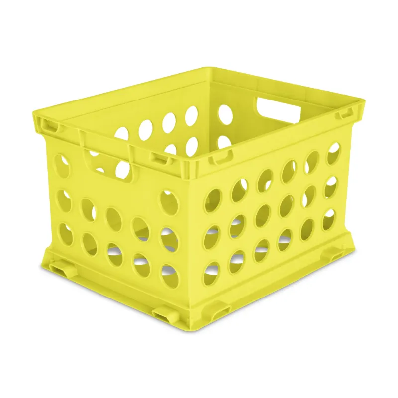 Photo 1 of Sterilite File Crate Plastic, Lemon Lime
