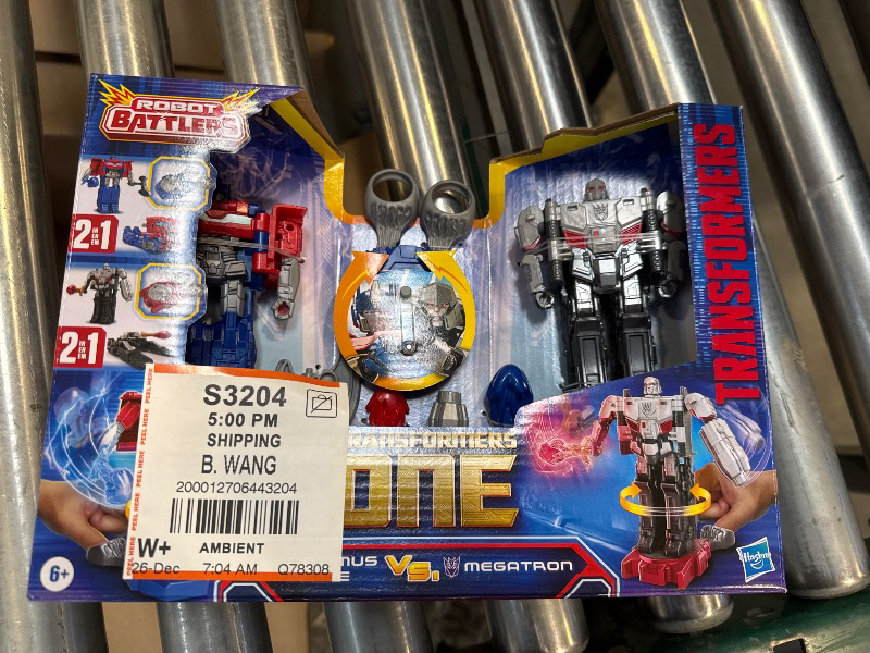 Photo 2 of Transformers One Robot Battlers Action Figure 2-Pack, 4.5-Inch Optimus Prime (Orien Pax), 4.5-Inch Megatron (D-16), Interactive Toys for Boys and Girls Ages 6 and Up