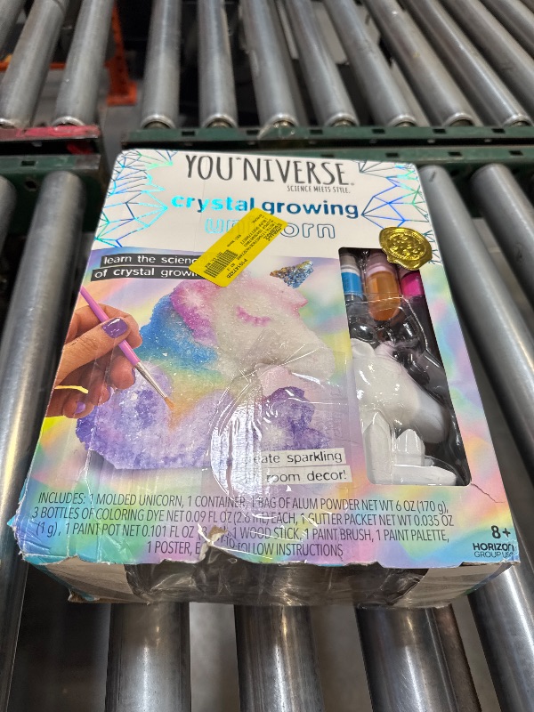 Photo 2 of Just My Style Youniverse Crystal-Growing Unicorn by Horizon Group USA, DIY Crystal Growing Kit, STEM Kit, Grow Crystals on a 3D Unicorn Figurine, Includes Container for Crystal Growing, Paints & More