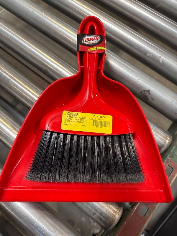 Photo 2 of Libman Whisk Broom with Dust Pan Red Polypropylene
