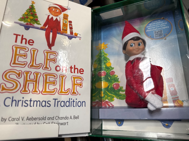 Photo 2 of The Elf on the Shelf: A Christmas Tradition - Boy Scout Elf with Blue Eyes - Includes Artfully Illustrated Storybook, Keepsake Box and Official Adoption Certificate