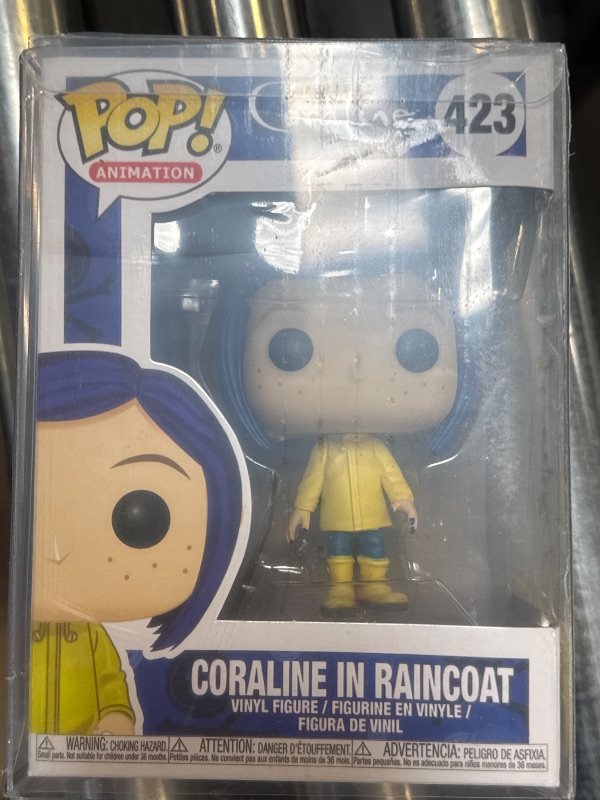 Photo 2 of Funko Pop Movies: Coraline - Coraline in Raincoat (Styles May Vary) Collectible Figure, Multicolor