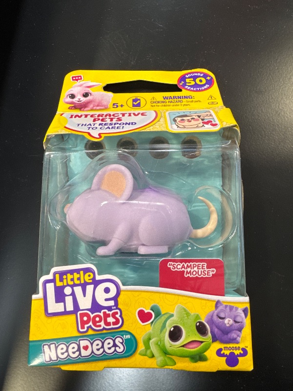 Photo 2 of Little Live Pets NeeDees | Interactive Wearable Take-Anywhere Electronic Toy That Responds to Care, Listen to Their Needs, Respond in Time & Score Points. Over 50 Sounds & Reactions. Collect All 13