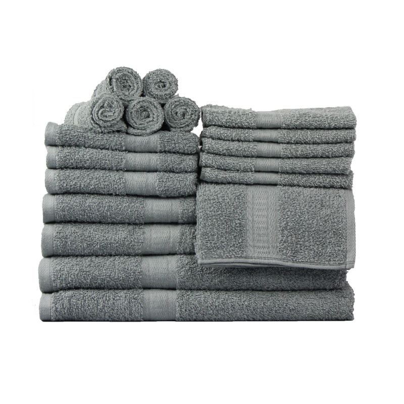 Photo 1 of Mainstays Basic Solid 18-Piece Bath Towel Set Collection School Grey
