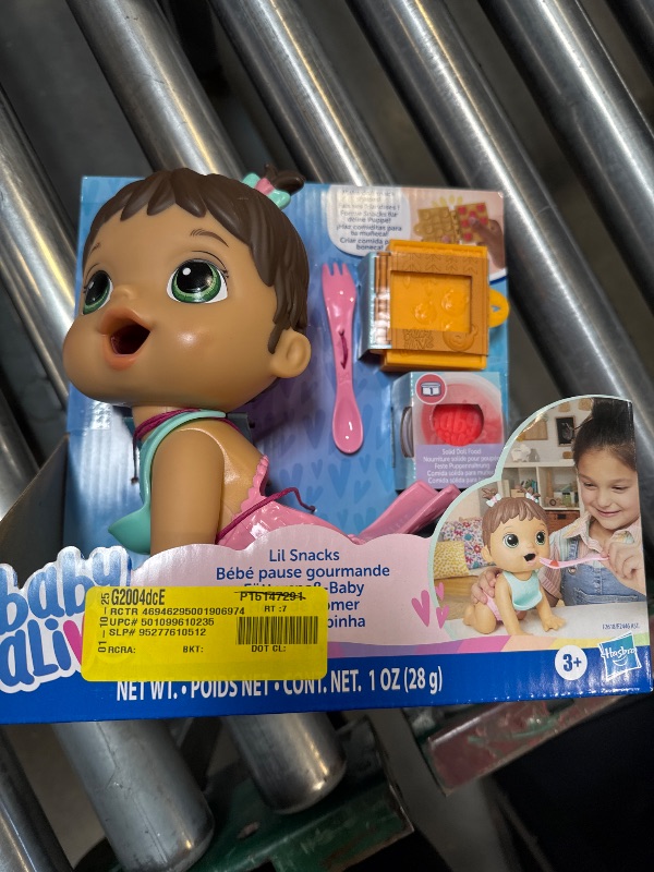 Photo 2 of Baby Alive Lil Snacks Doll, Eats and Poops, Snack-Themed 8-Inch Baby Doll, Snack Box Mold, Toy for Kids Ages 3 and Up, Brown Hair